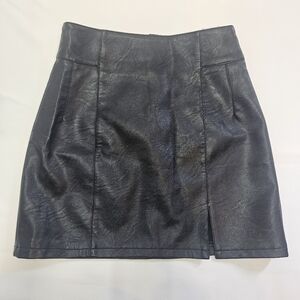 Topshop Faux Leather Skirt